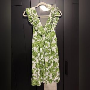 Abercrombie green and white floral dress new with tag size medium